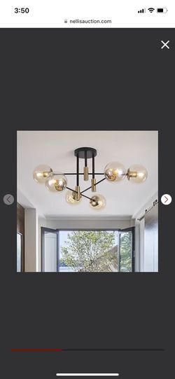 Ynzefly 6-Lights Flush Mount Ceiling Light
