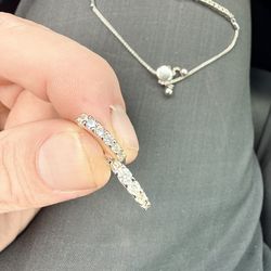 Silver 925 with natural diamond hoop earrings .7 ct tw