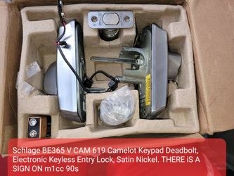 Schlage BE365 V CAM 619 Camelot Keypad Deadbolt Electronic Keyless Ent &K-t