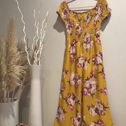 Mustard Yellow Floral Jumpsuit