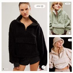 New Free People Sherpa Pullovers Size XL $75 Each 