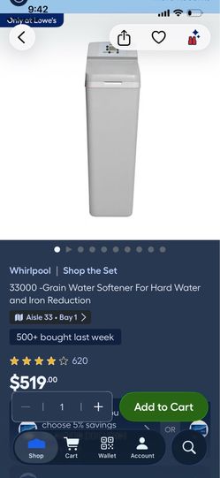 New Water softener whirlpool