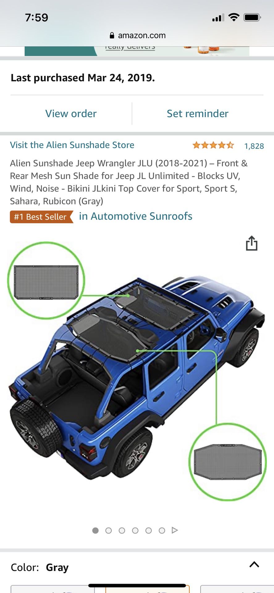 Alien Sunshade For Jeep Wrangler JL 2018+