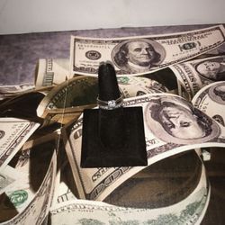 29170-1 10k White Gold Wedding Ring Set