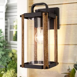 Wood Grain Porch wall light
