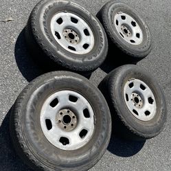 4 — 265/70r16 6x5.5 6x139.7 Stock Chevy Silverado 1500 Wheels Rims Tires