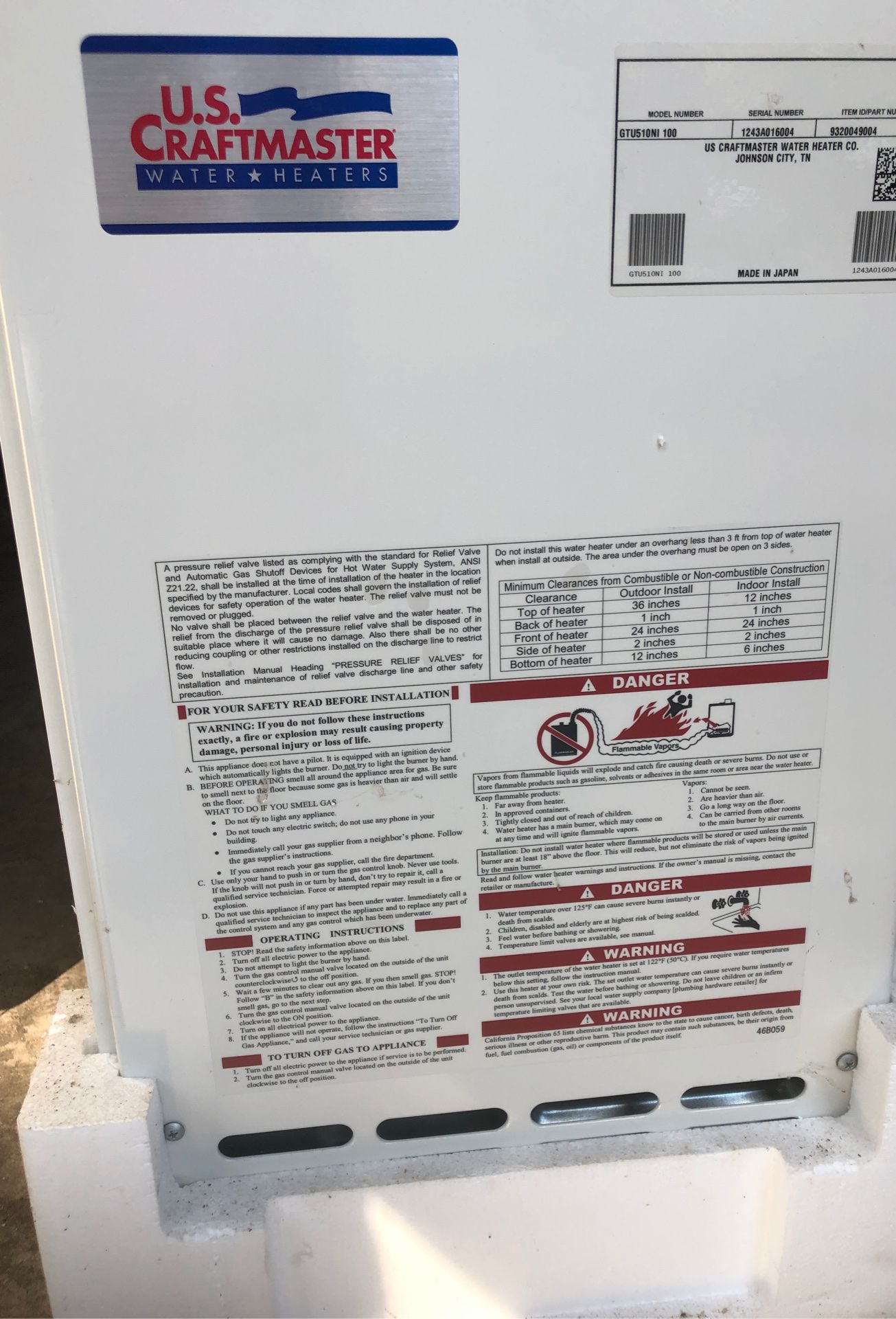 Tankless water heater