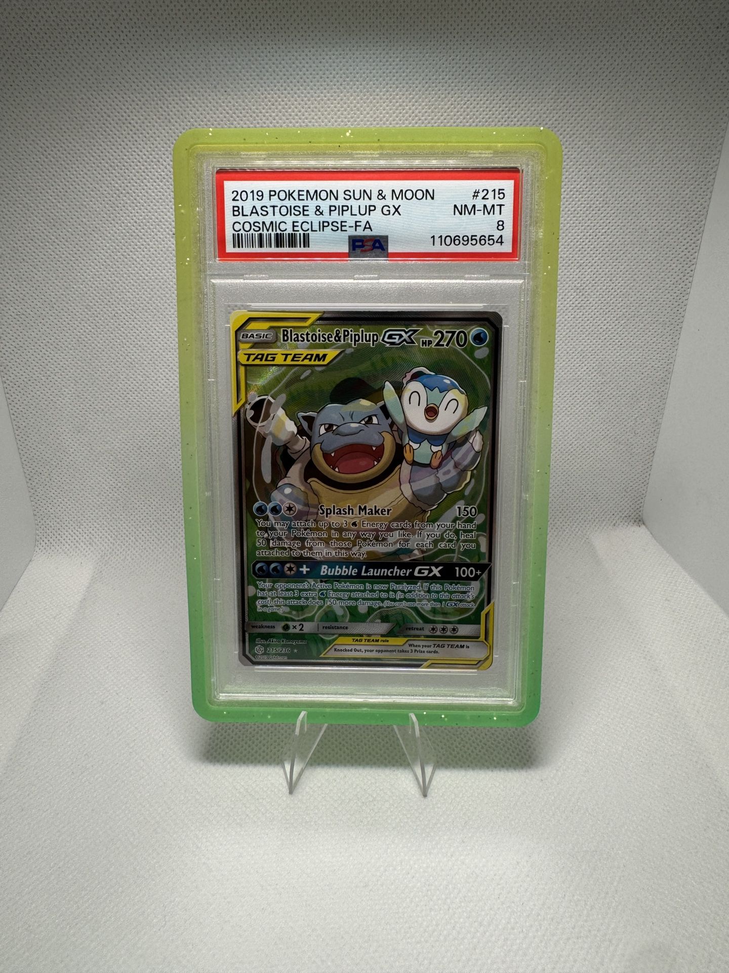 Blastoise & Piplup Gx #215 PSA 10