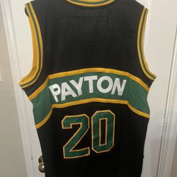 Seattle Supersonics Gary Payton black basketball jersey Mitchell and ness size xl