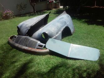 1947 DeSoto front end and sun visor update sun visors sold.