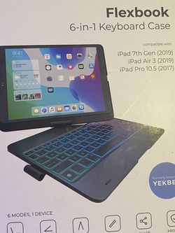 Flex book IPad 10.2” Keyboard + Case (MINT)(Multicolor)
