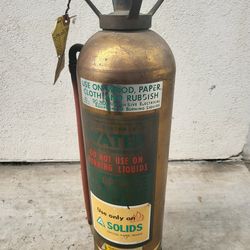 Vintage brass water Fire Extinguisher