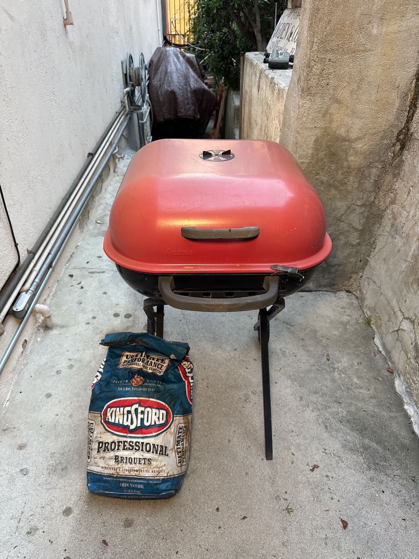 Charcoal Grill + Tools + Big Bag of Charcoal – Ready to Use! $25