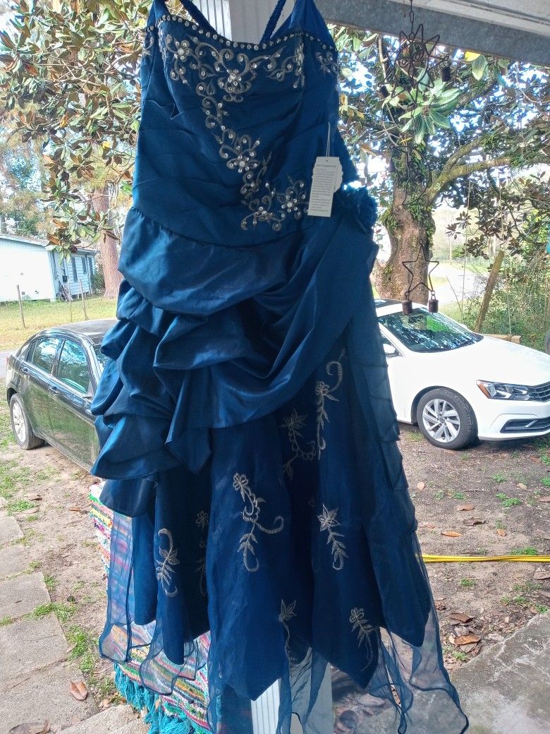 Blue Wedding/prom Dress