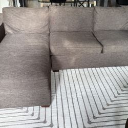 Crate & Barrel Sectional With Chaise 