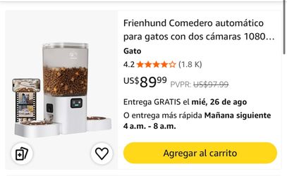 Smart pet feeder with 2 bowls and 2 cameras