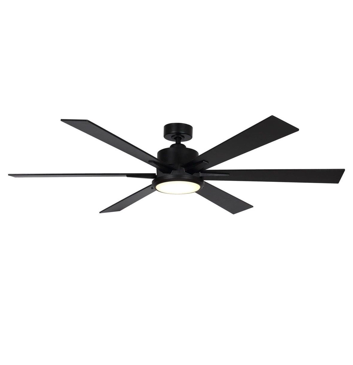 65” Black ceiling fan with light and remote