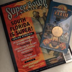 Super Bowl 33 Program and Coin