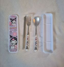 Kuromi cutlery set
