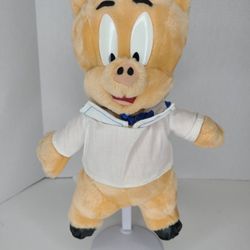 1998 13" Sailor Porky Pig Plush by ACE Looney Tunes Vintage 