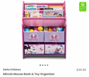 New Minnie Mouse book and toy organizer