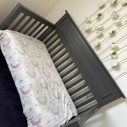 Crib/bed, Mattress & Dresser 