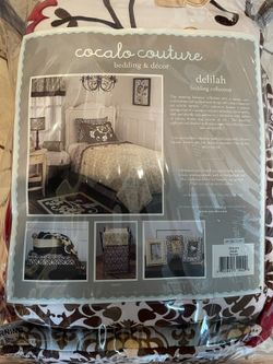2 Twin Bed Cocala Contours Bed Sets Includes Bedskirt, Pillow Sham, Comforter