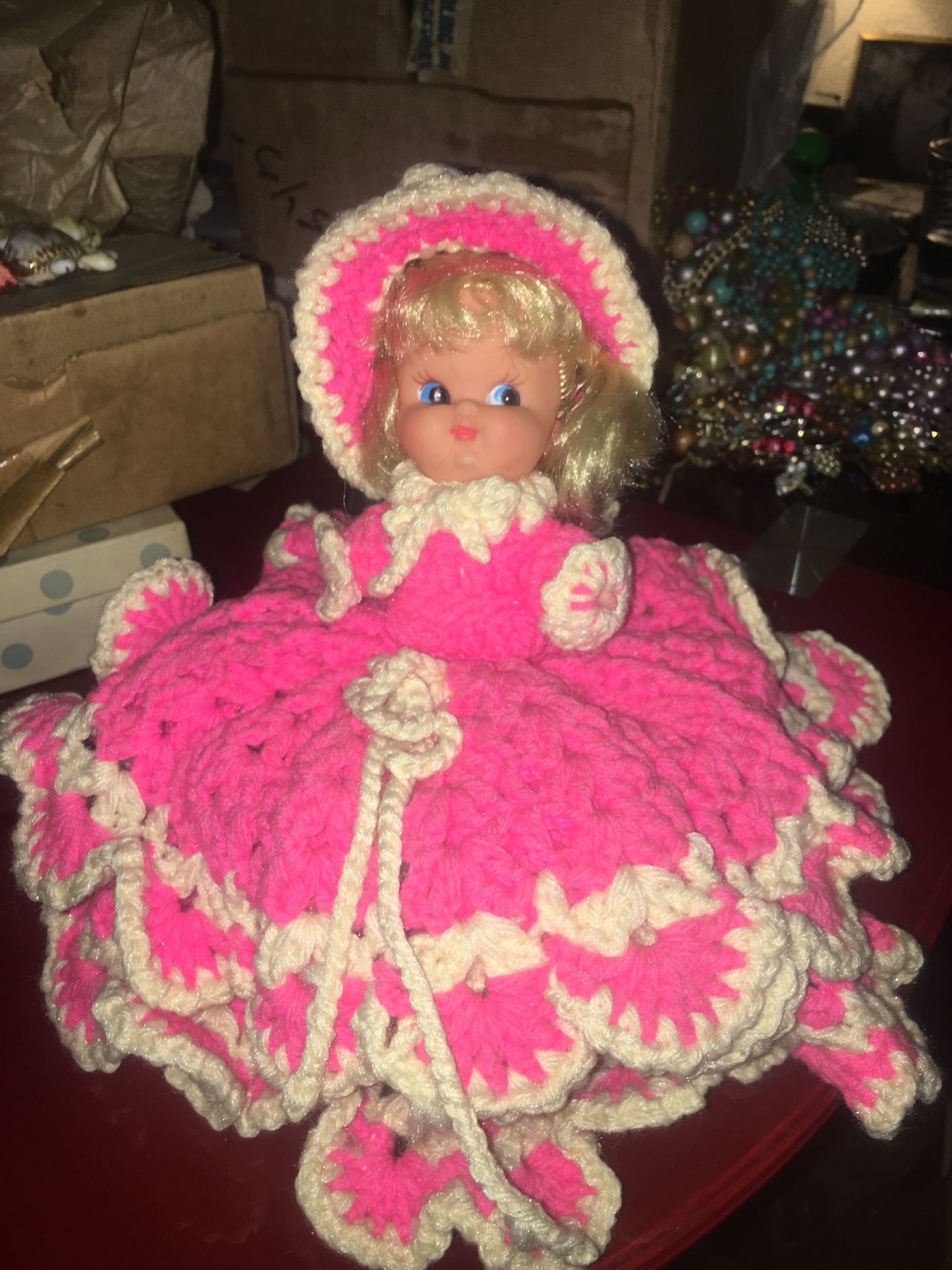 Vintage remade doll knitted