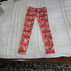 Christmas Kitty Cat Santa Leggings Sz Sm/Md