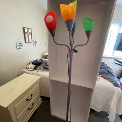 Stand lamp with multiple color shades