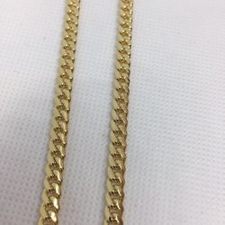 10 K Y Gold Solid Maimi Cuban Link Chain 5 mm 20 Inches