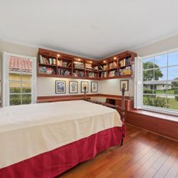 Custom desk + Lighted Bookshelves + Window Storage Bench  - $500