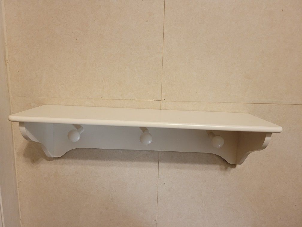 Beaitiful White Coat Hanger/floating Shelf