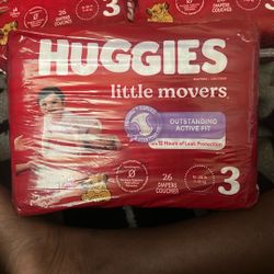 3 Packs Of Huggies Size 3 Diapers 