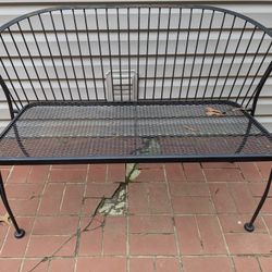 Black Iron Garden Bench