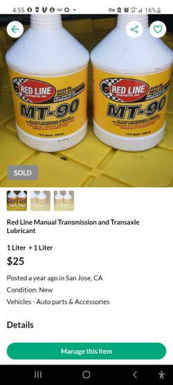 Red Line Manual Transmission and Transaxle Lubricant

1 Liter  + 1 Liter 
