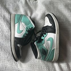 Teal Black And White Jordan’s 