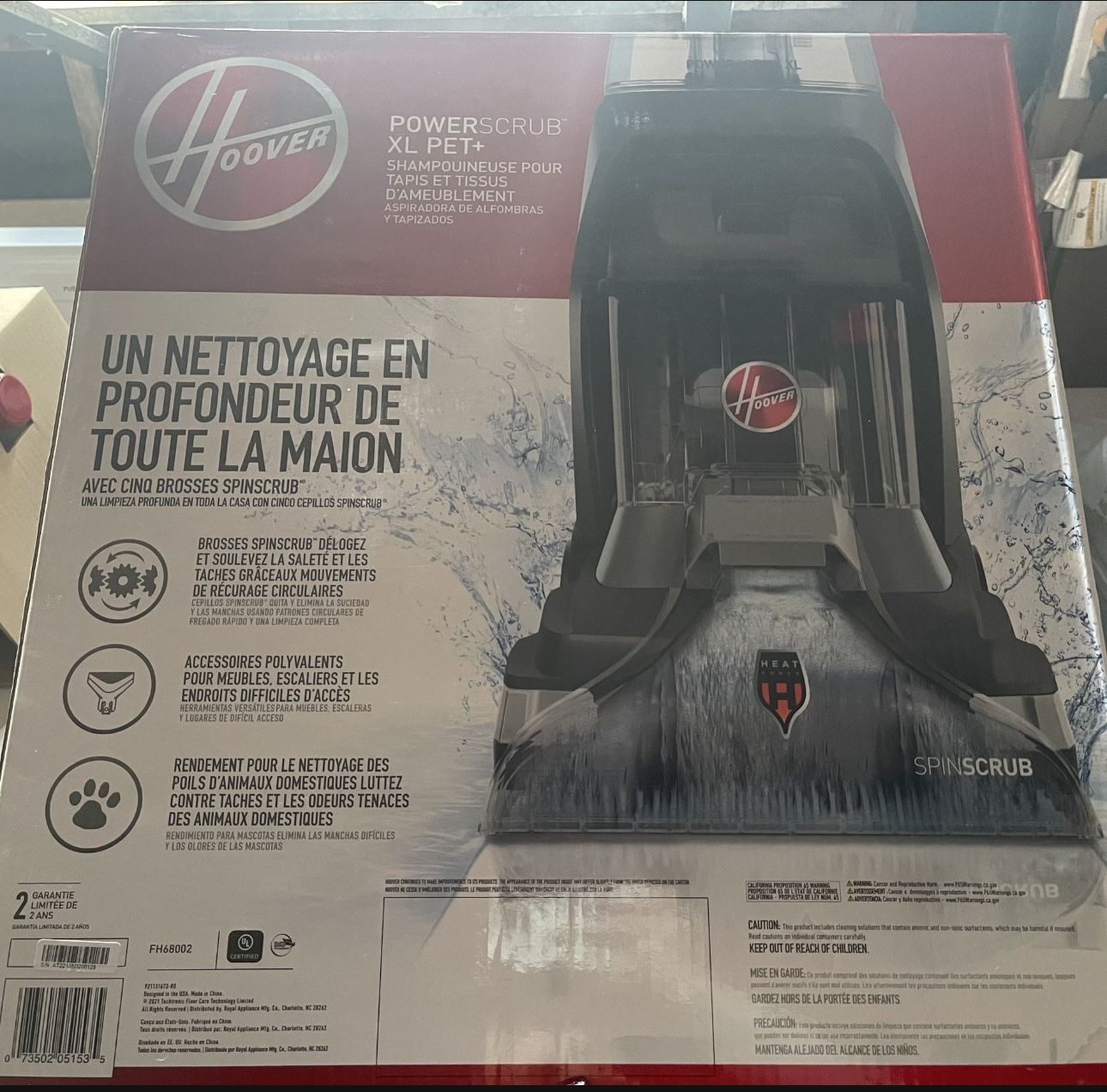 Hoover PowerScrub Bagless Corded Standard Filter Upright Vacuum