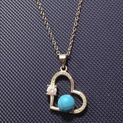 Montana Silversmiths Open Heart Turquoise Necklace 