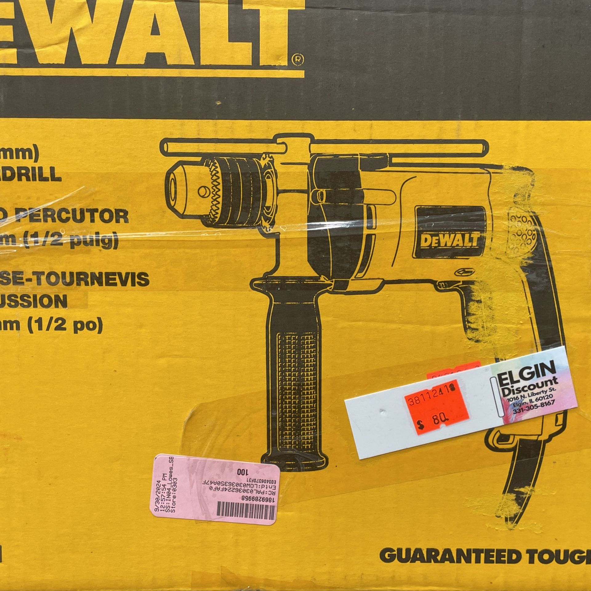 DEWALT Hammer Drill, 1/2-Inch, 7.8-Amp (DW511)