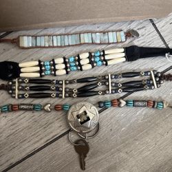Vintage Native Chokers Bracelets 