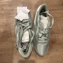 *NEW* Reebok Classic Nylon Green/ Chalk 100209689 Running and Jogging Shoes For Women Size 7.5