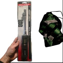 New Digital Tire Guage & Pack Of Lt/Med Duty Ratchet Straps