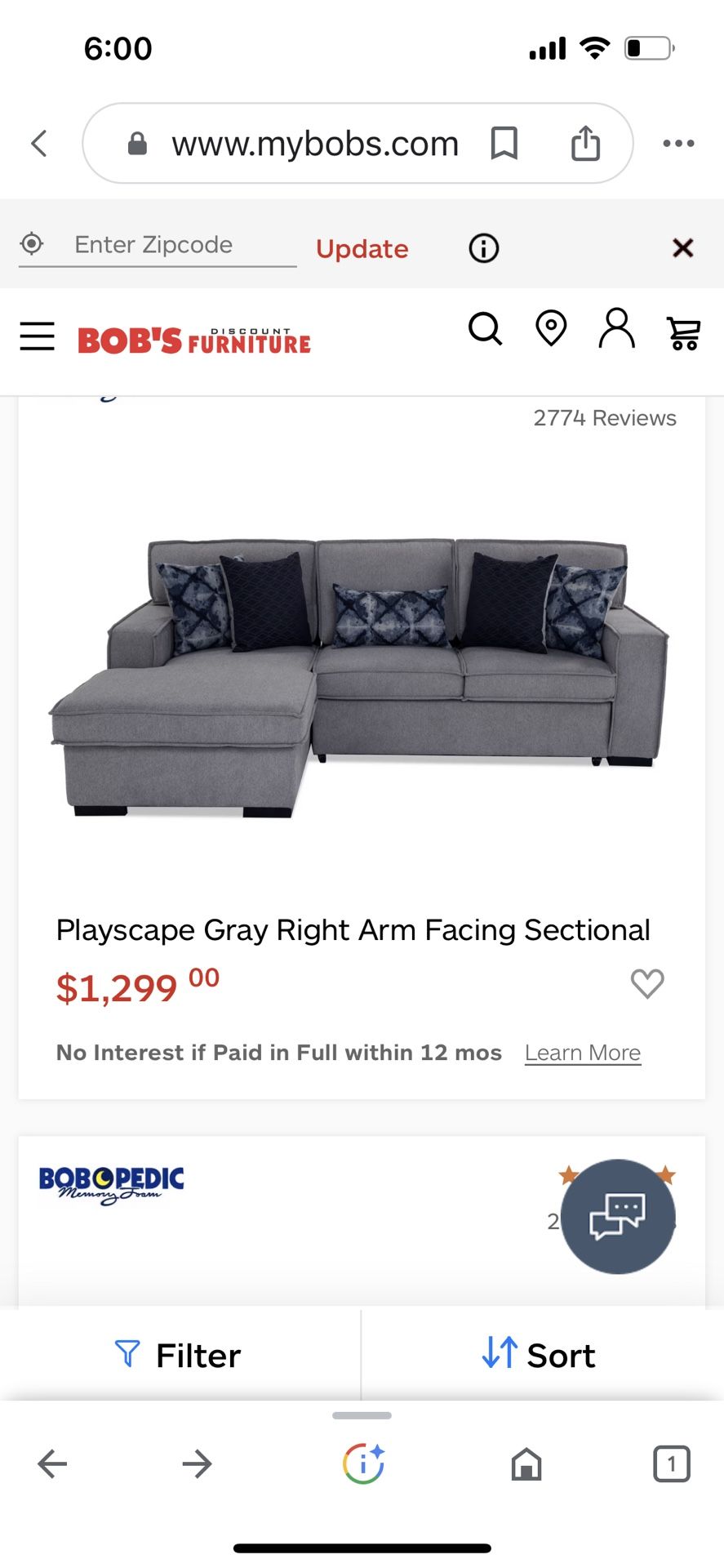 Sectional Sleeper Soca