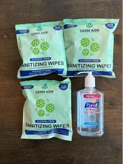 Sanitizing Wipes and gel