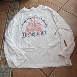 Disneyland Resort Long Sleeve T-Shirt - Happiest Place on Earth Castle - 3X New