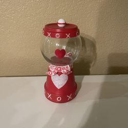 Valentine’s Day Gumball Machine Candy Jars