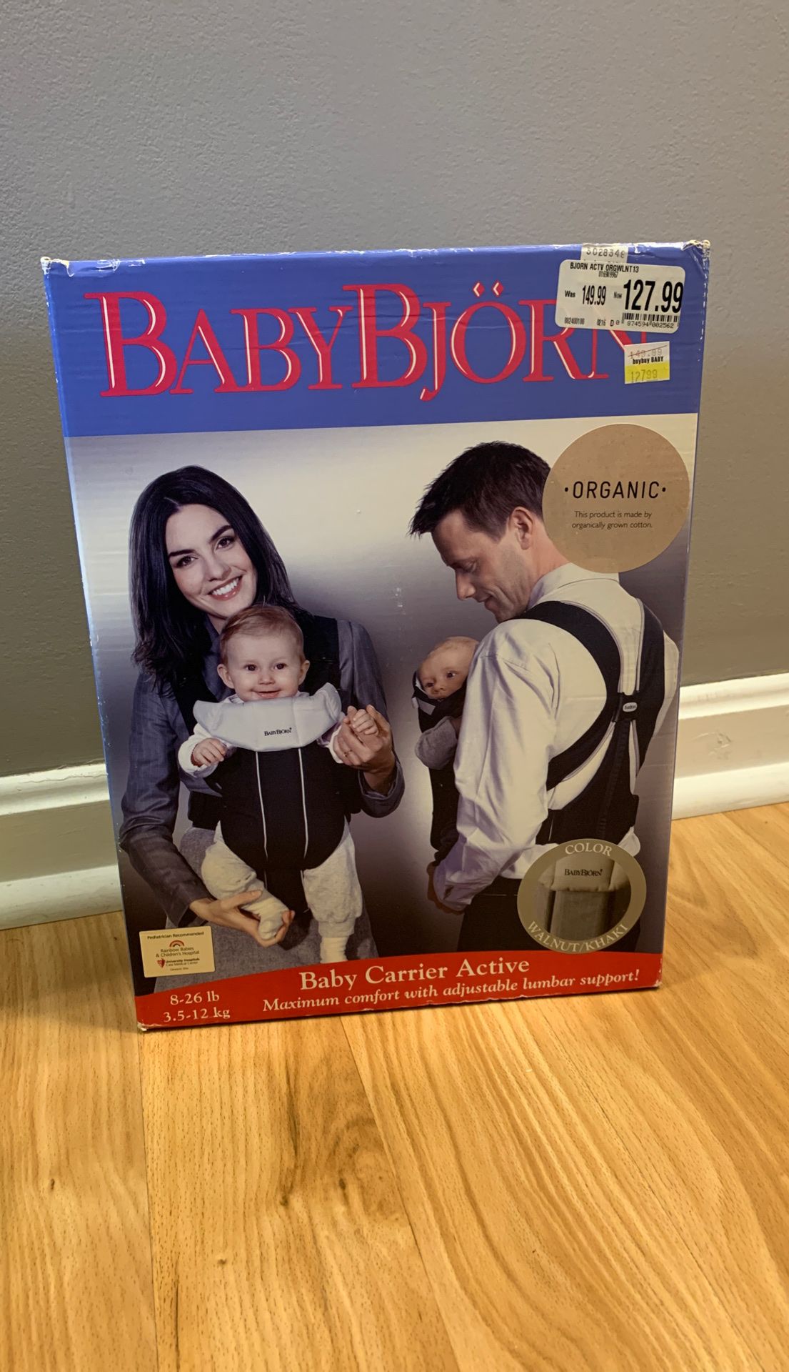 Baby Bjorn organic Baby Carrier front pouch