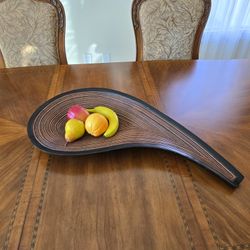 Great Large 29" Solid Wood Decorative Bowl, Huge Centerpiece 