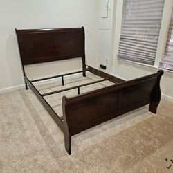 Free Local Delivery Cherry Color Queen Size Bed Frame Only Special